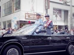 写真：パレードに参加した福原選手