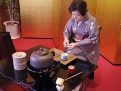 写真:茶道と香道体験コーナー