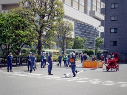 写真:牛込消防団操法大会の様子
