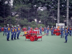写真:操法準備完了