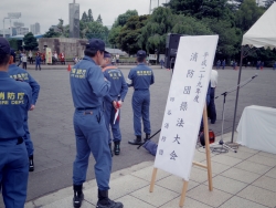写真:操法大会会場