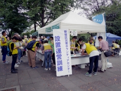 写真:社会福祉協議会によるボランティアセンター設置訓練