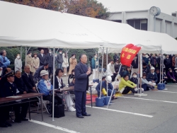 写真：町会長のあいさつ