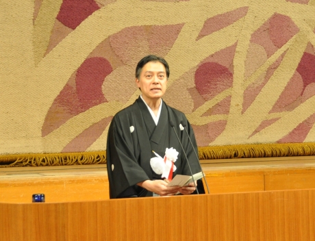 写真:吉住区長あいさつ