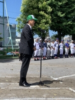 写真:開会式でごあいさつ