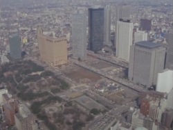 写真:都庁建設予定地空撮(昭和61年撮影)