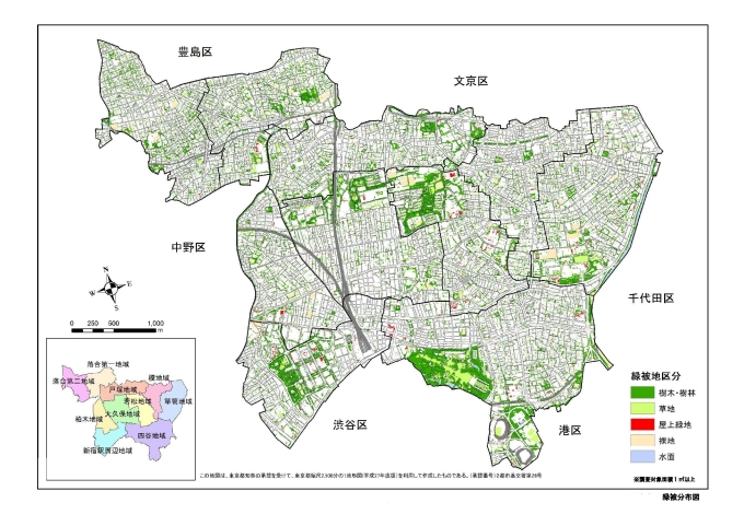 平成27年度緑被分布図