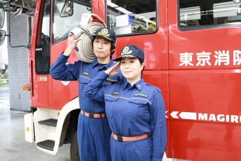 夫婦で消防団員として活動する方の画像