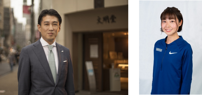 トークショーゲスト「株式会社 文明堂東京」代表取締役社長 宮﨑 進司 東京2020オリンピック陸上女子1500m出場 卜部 蘭