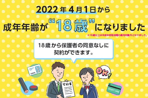 成年年齢が18歳に引き下がりました画像1