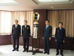 写真:消防団・消防署の皆さまと集合写真