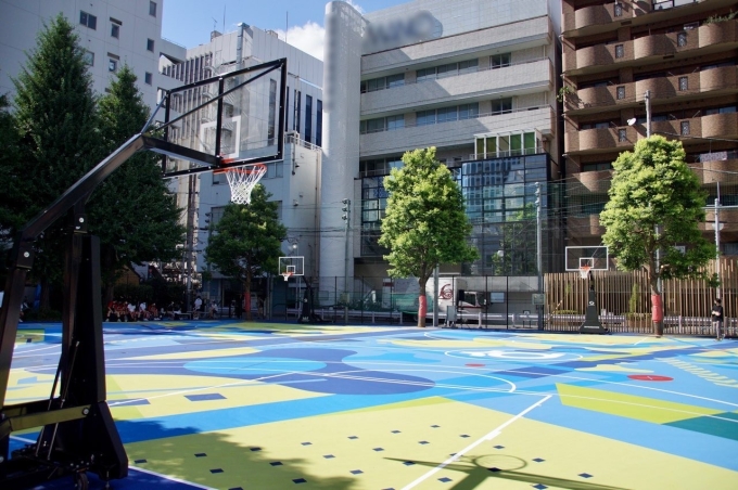 大久保公園「ケビン デュラント リノベーション アートコート プロジェクト 2022」の整備画像2
