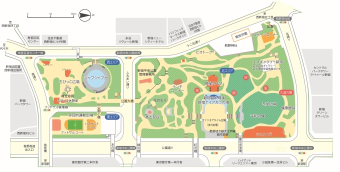 新宿中央公園マップ