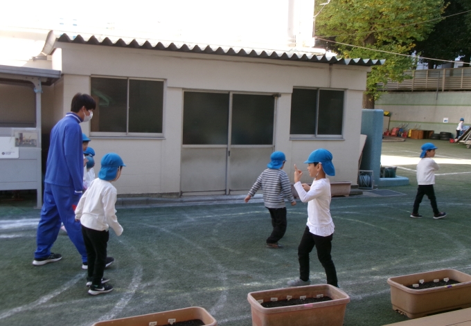 中学生とサッカー