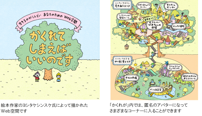 子ども・若者向けのWeb空間「かくれてしまえばいいのです」画像1
