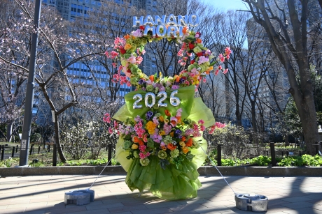 完成記念のフラワーオブジェ